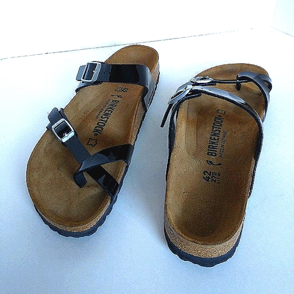 New w/o Box Birkenstock Mayari Patent Criss-Cross Strap Sandals EU 42 (11/11.5) - Picture 5 of 16
